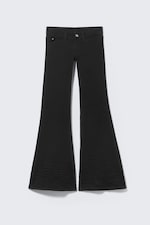 Extra Black Rinse - Flare Low Waist Flared Skinny Jeans - 0
