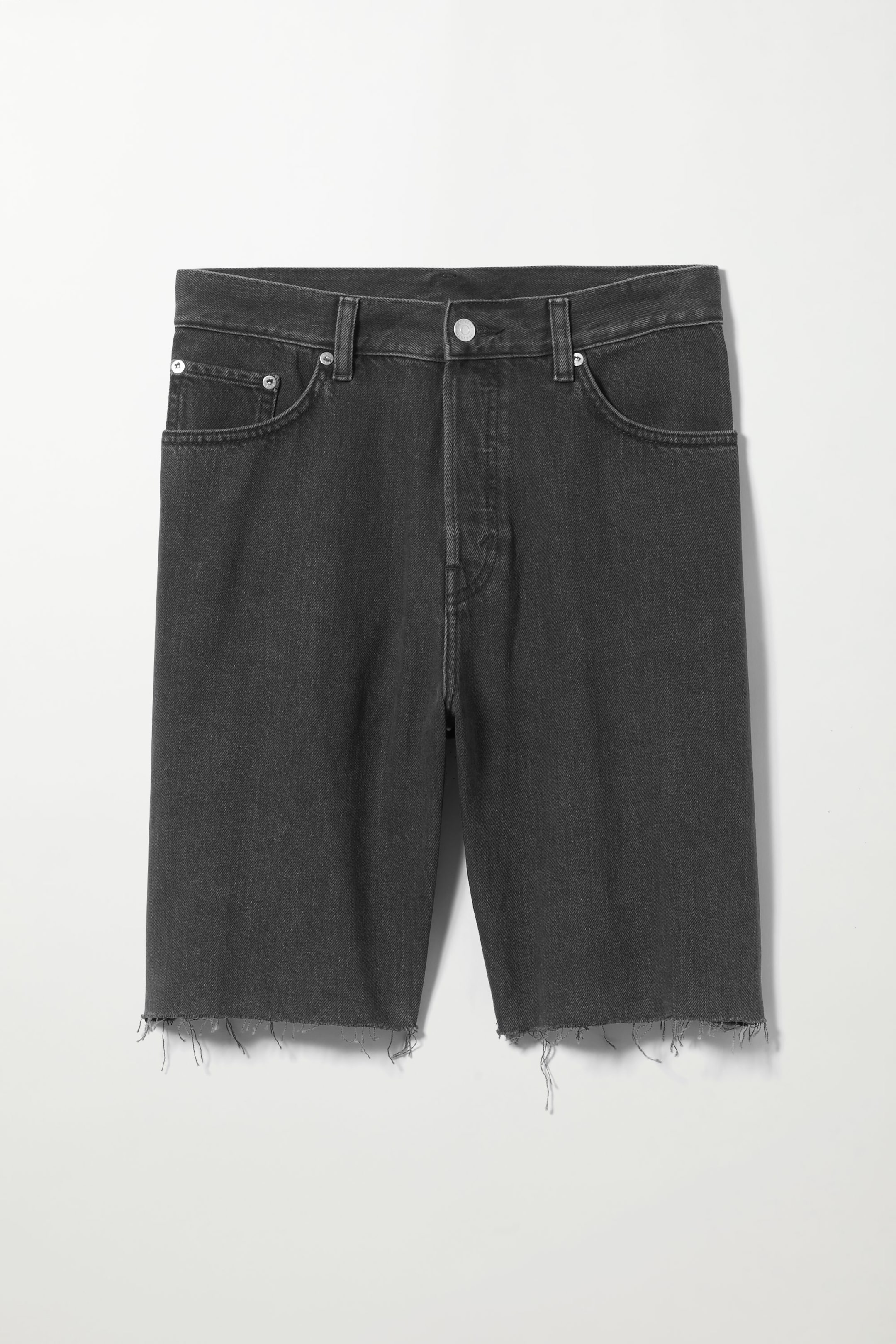 Black - Space Denim Shorts - 0