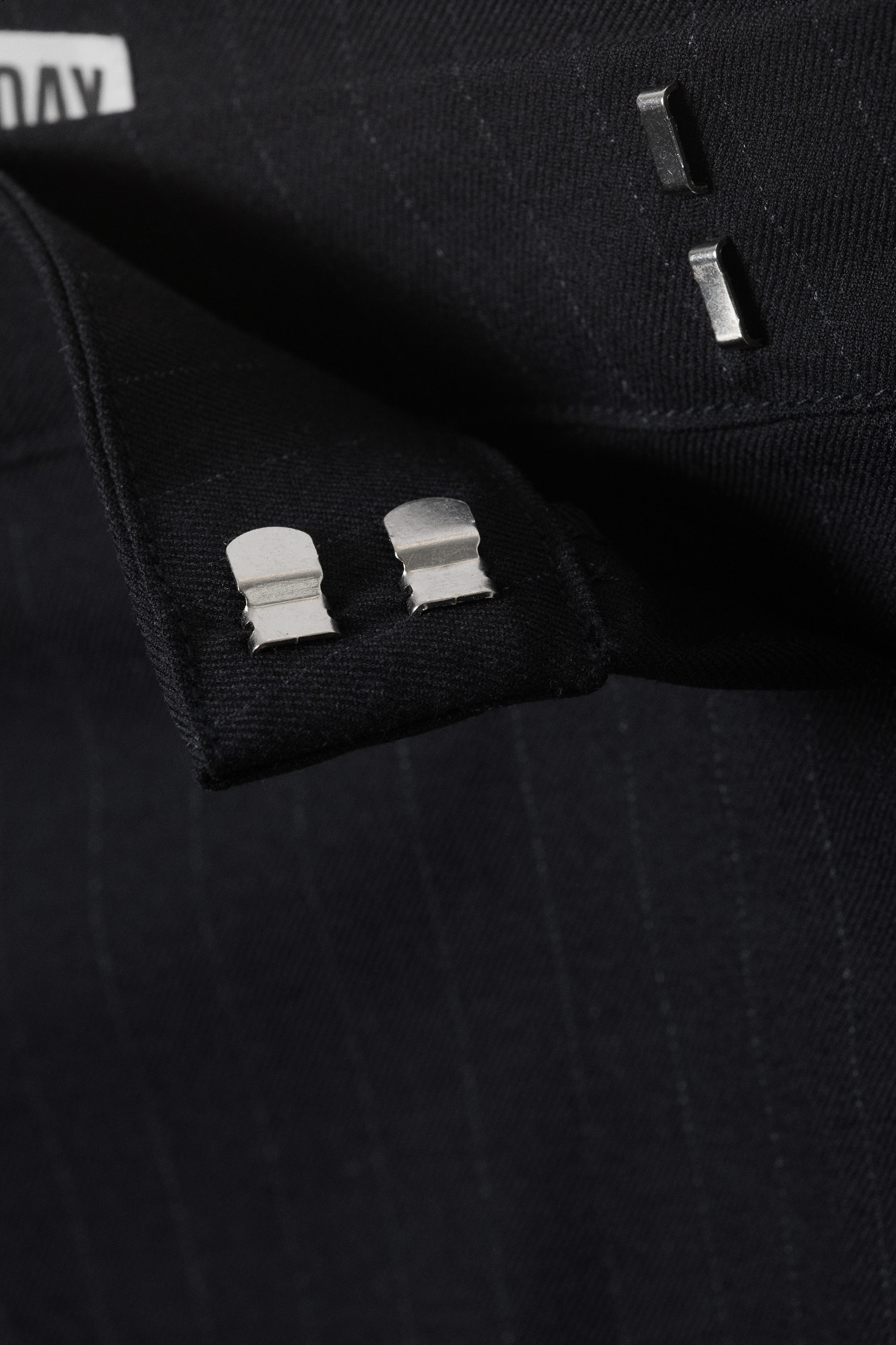 Bleu foncé - Rayures fines - Jupe de tailleur plissée - 4