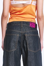 Extra Blue Rinse - Medium Blue - Looser Regular Waist Loose Straight Jeans - 1