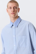 Blue - White Stripes - HUGO HART RELAXED DOUBLE COLLAR SHIRT - 2