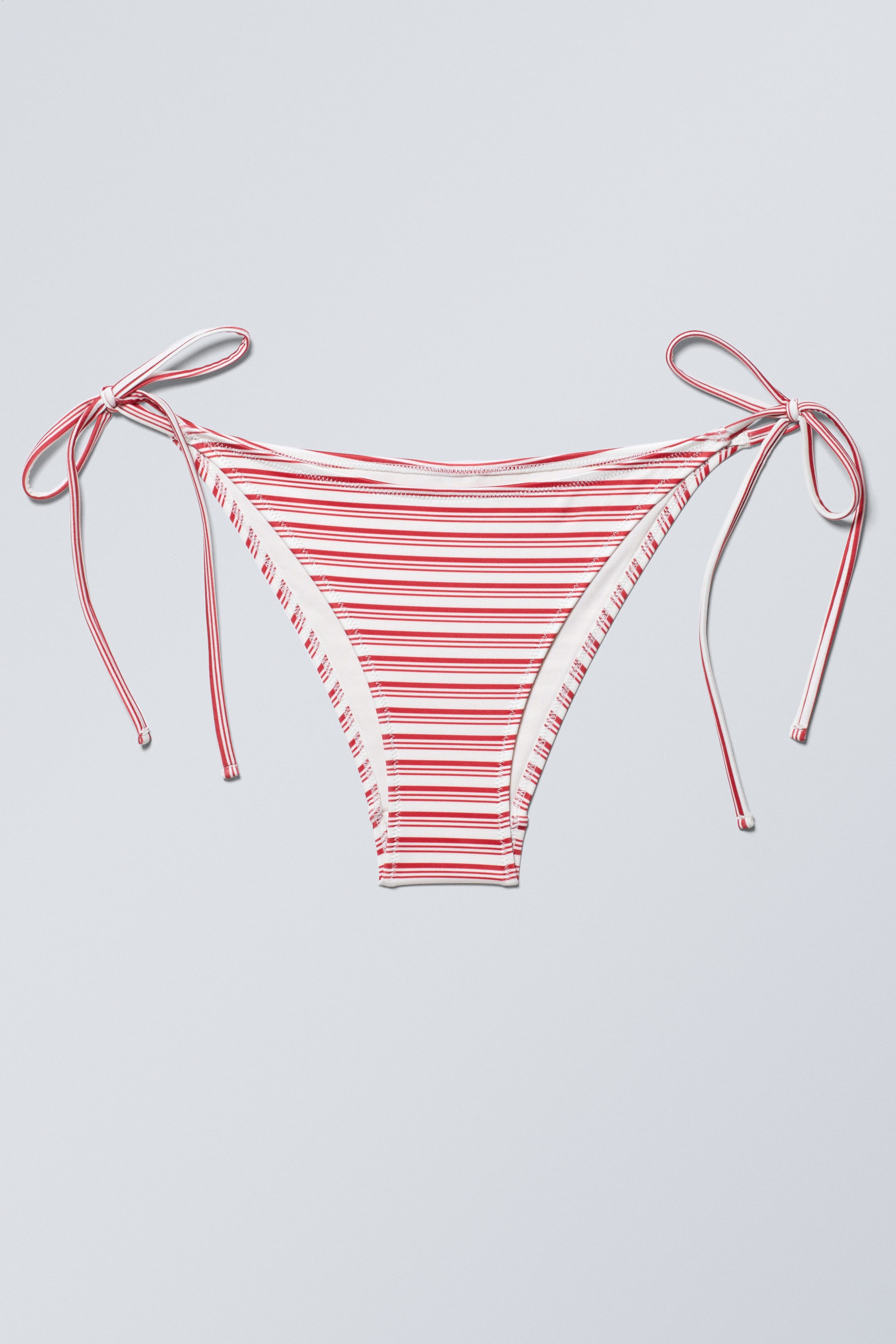 Red Multi Stripe - Strappy Tie Bikini Bottoms