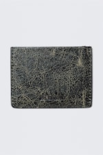 Cracked Black - Faux Leather Card Holder - 0
