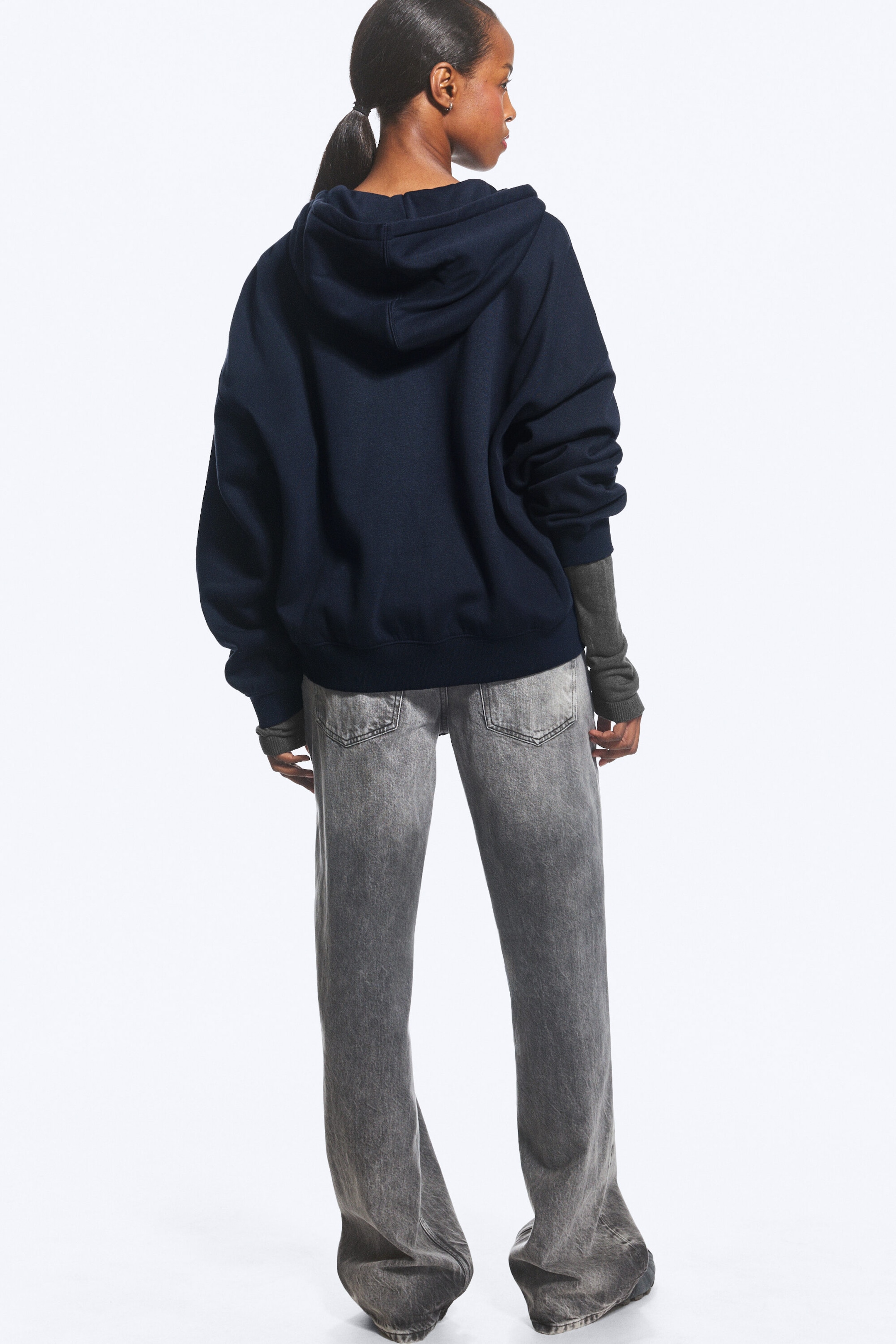 Dark Blue - Standard zip hoodie - 2