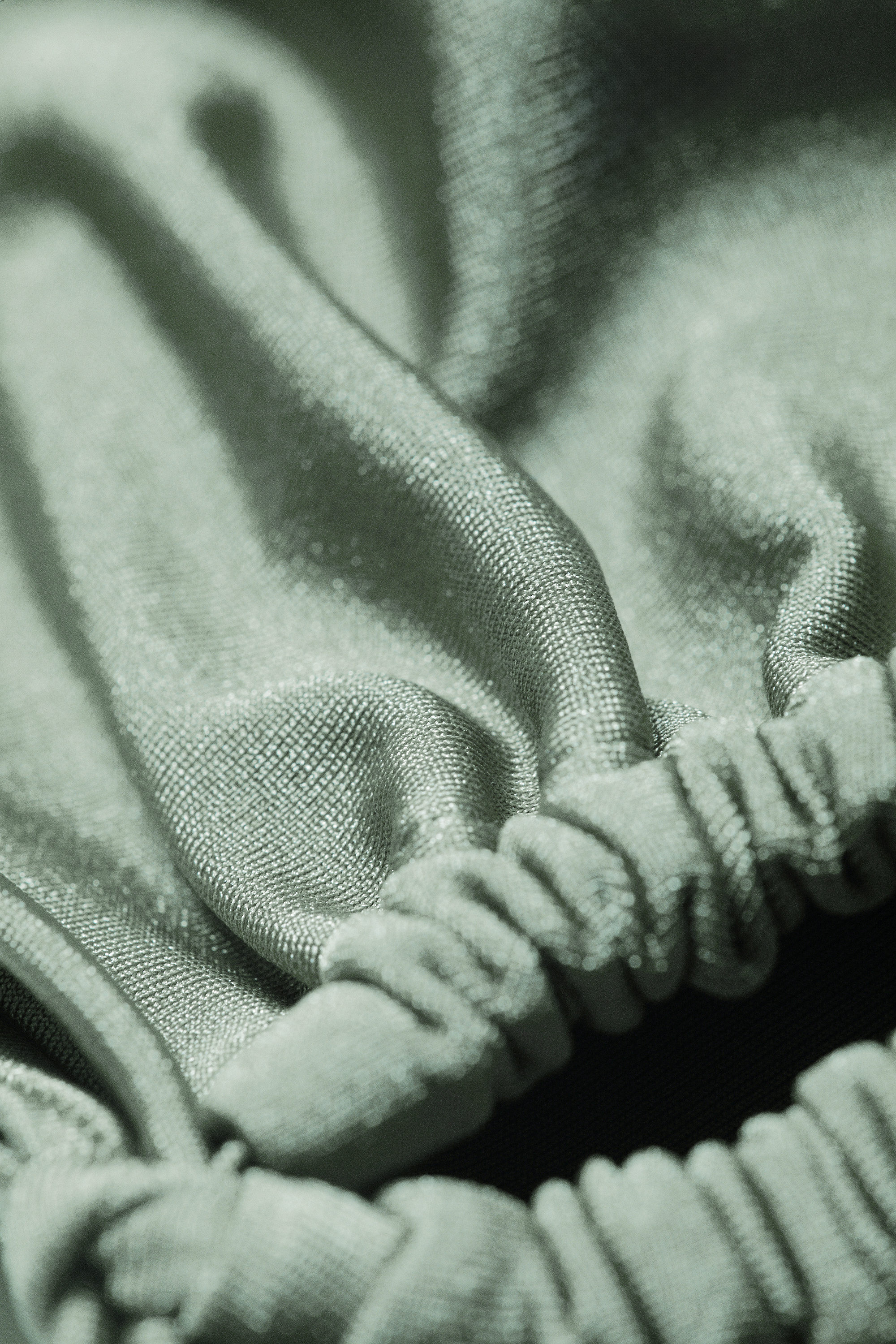 Grün - Gerafftes Triangel-Bikinioberteil - 6