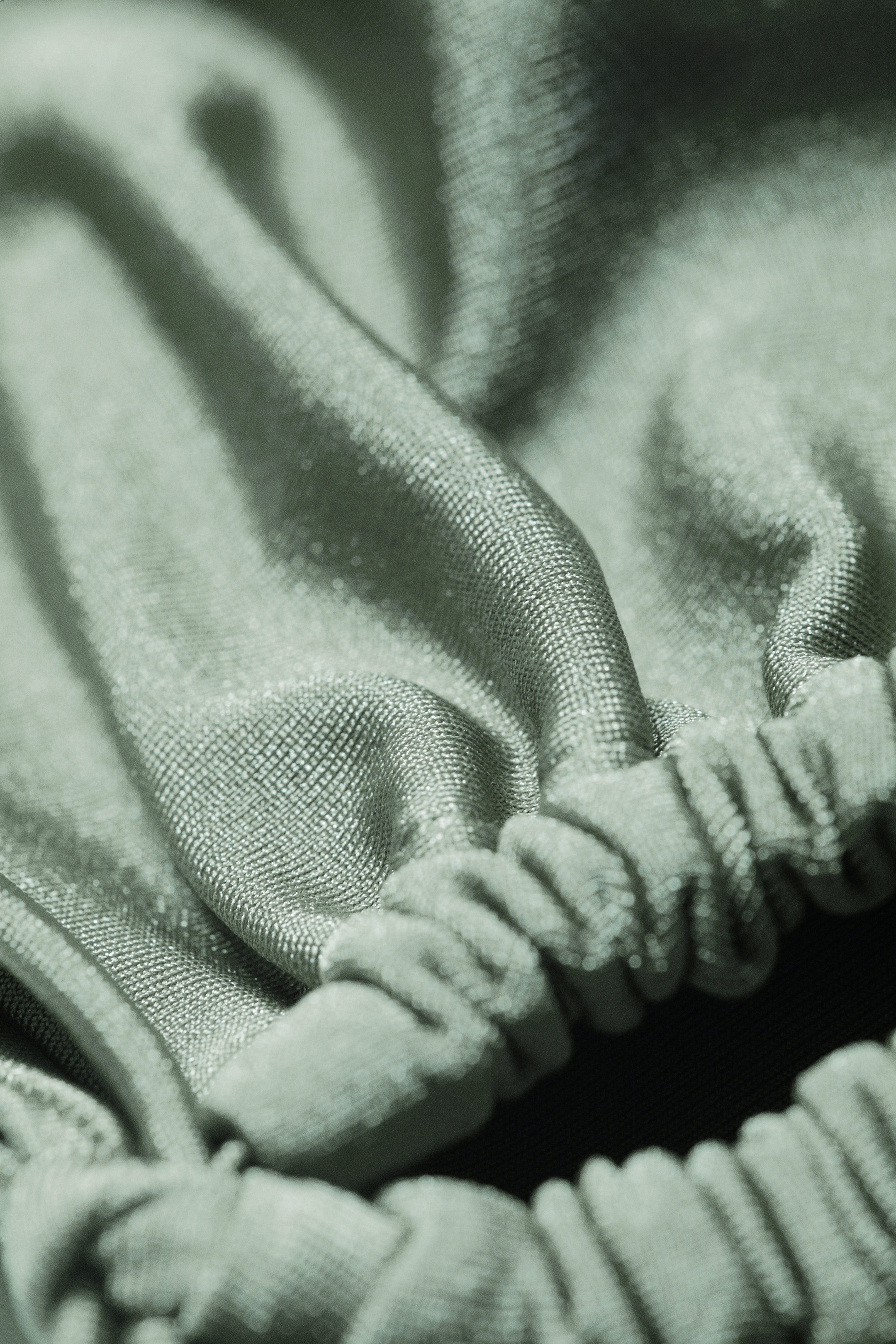 Groen - Triangelbikinitop met ruches - 2