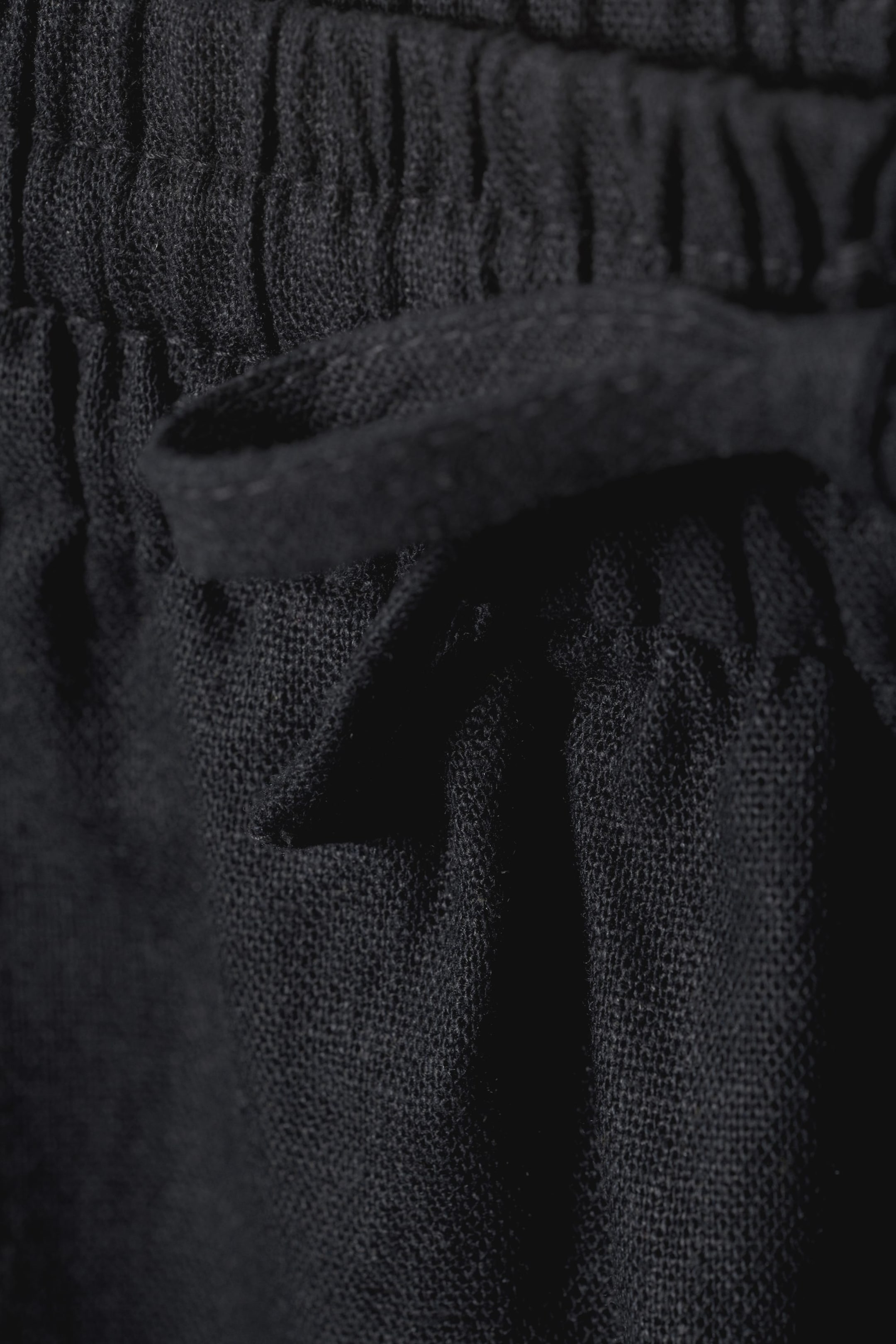 Black - Tyler Linen Mix Shorts - 1