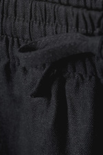 Black - Tyler Linen Mix Shorts - 1