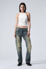 Carson Blue - Mittelblau - Orbit Mid Waist Regular Straight Leg Jeans - 4