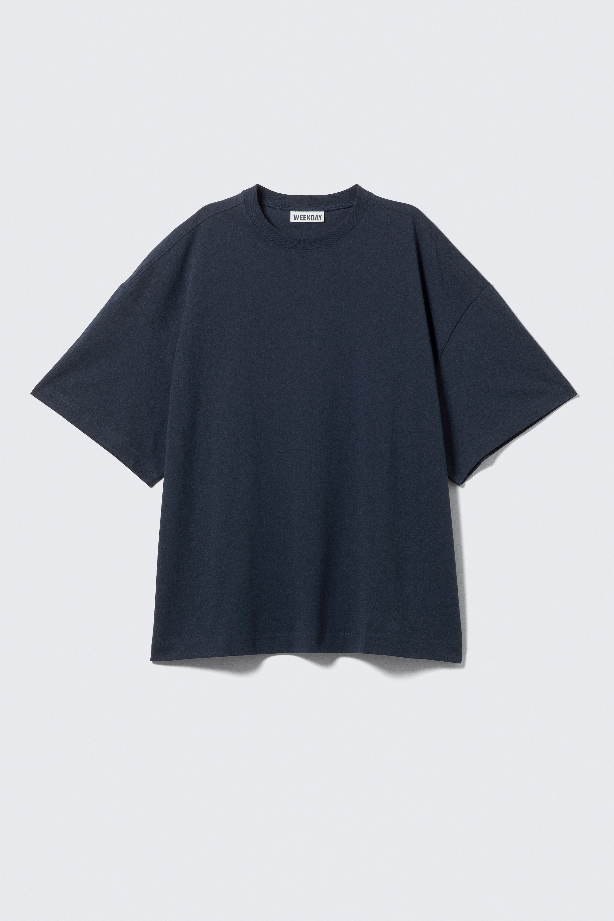 Oversized Baumwoll-T-Shirt - Marineblau/Schwarz/Weiß
