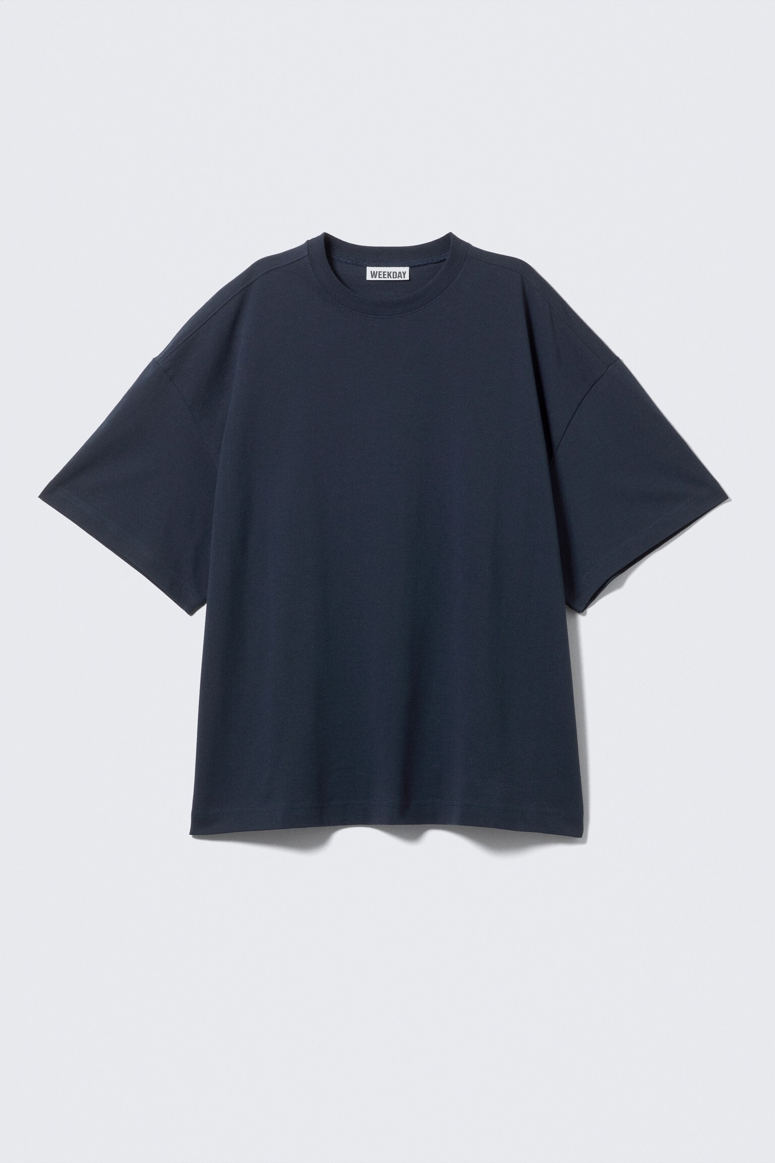T-shirt oversize en coton - Bleu marine/Noir/Blanc