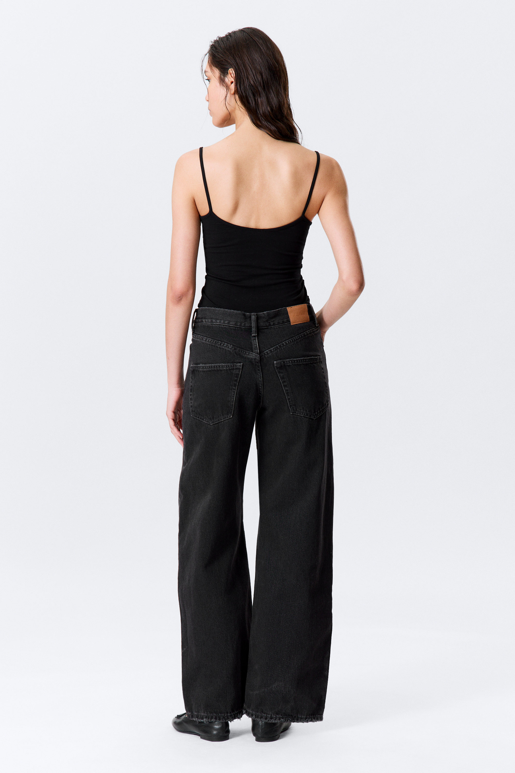 Black - V-neck Cotton Singlet - 2