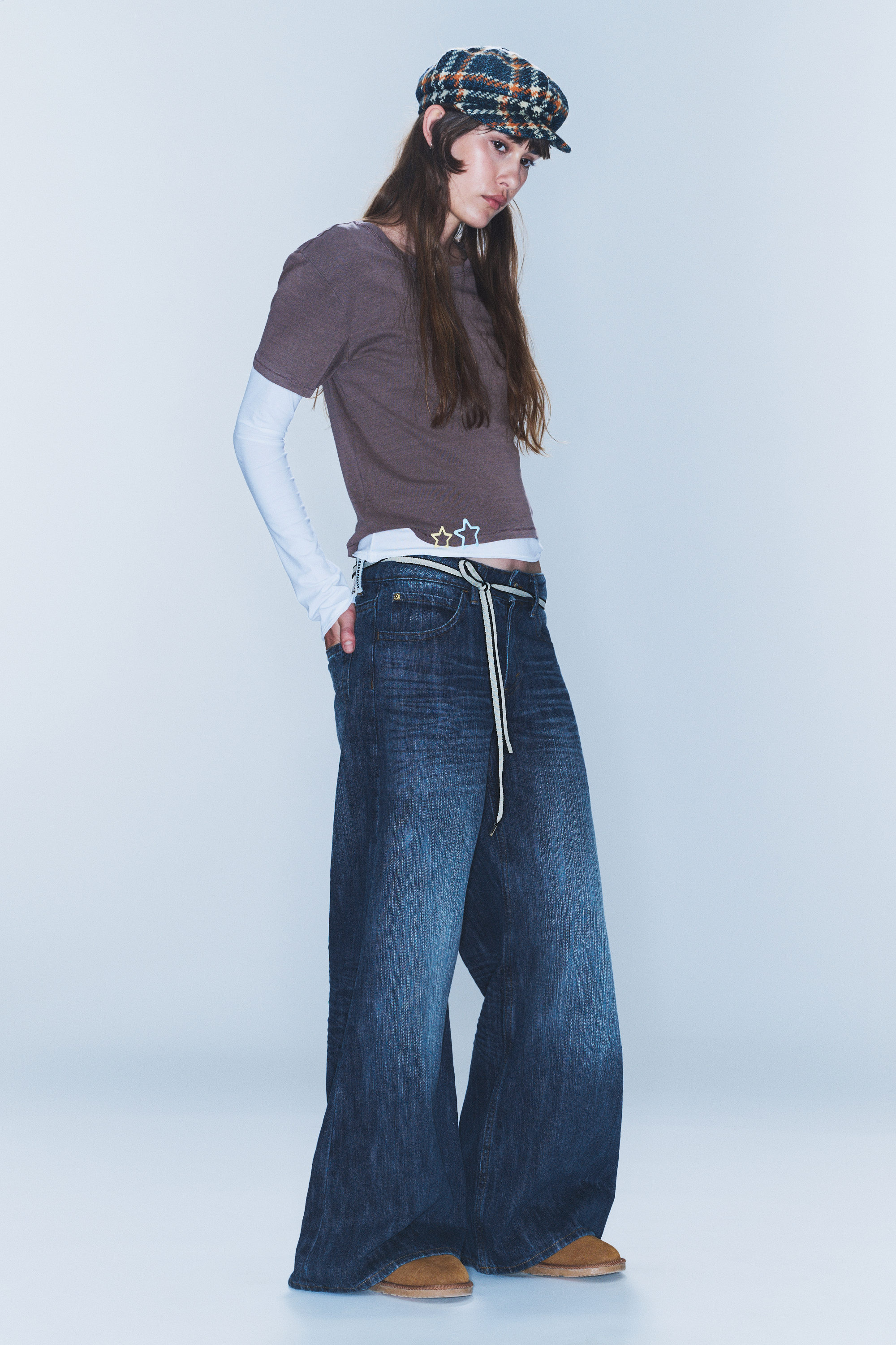 Blue Web - Mittelblau - Poser – Weite Jeans mit normaler Taille - 2