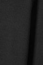 Dark Grey - Sheer Ribbed Long Sleeve Top - 1