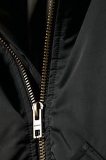 Black - Padded Twill Bomber Jacket - 6