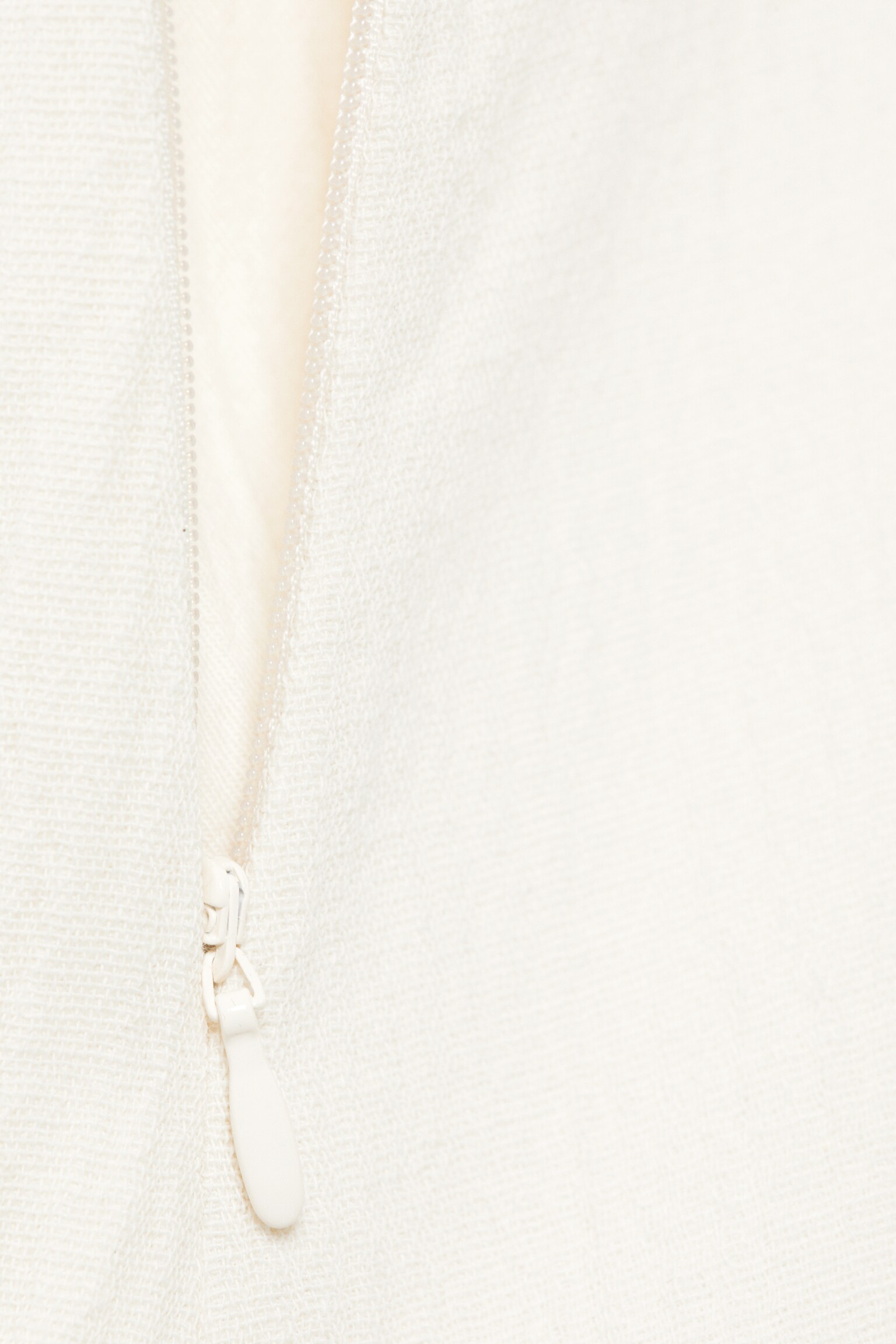Sleeveless Twill Mini Dress - White/Black - 3
