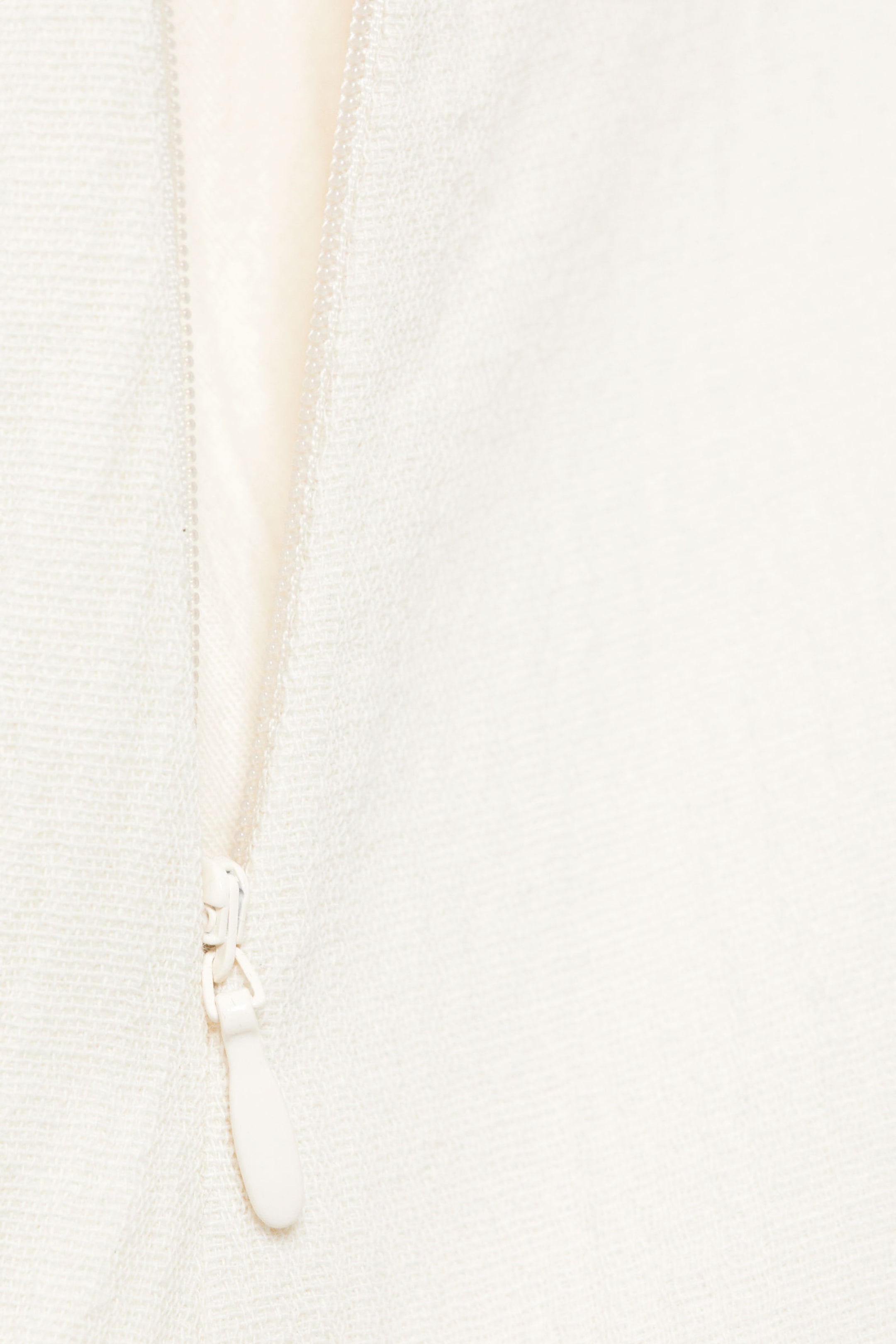 White - Sleeveless Twill Mini Dress - 5