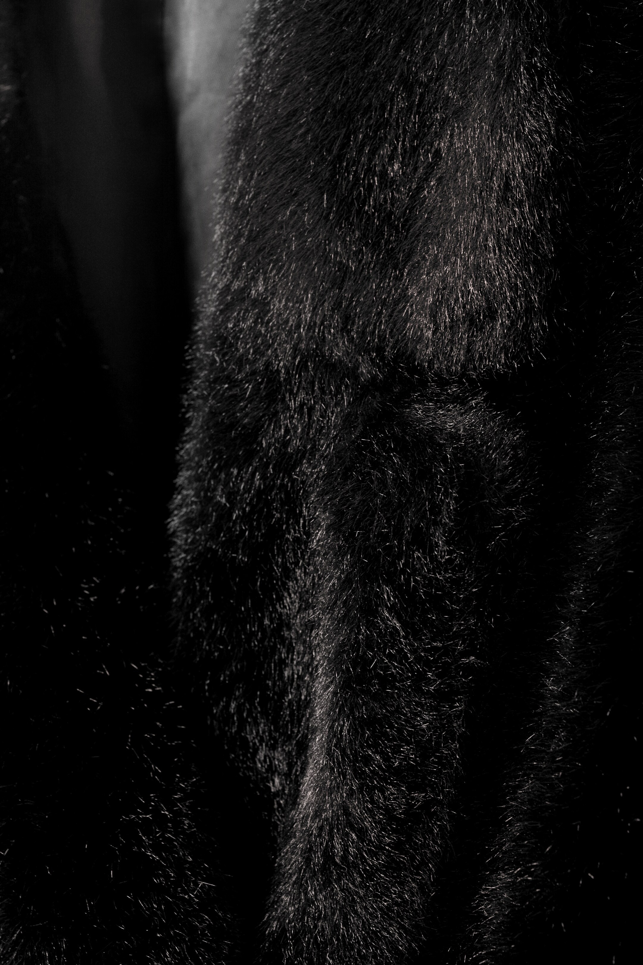 Zobacz większy obraz: Dwurzędowy płaszcz oversize z imitacji futra - Czarny/Brązowy - Two-Toned - ONA | H&M PL 2