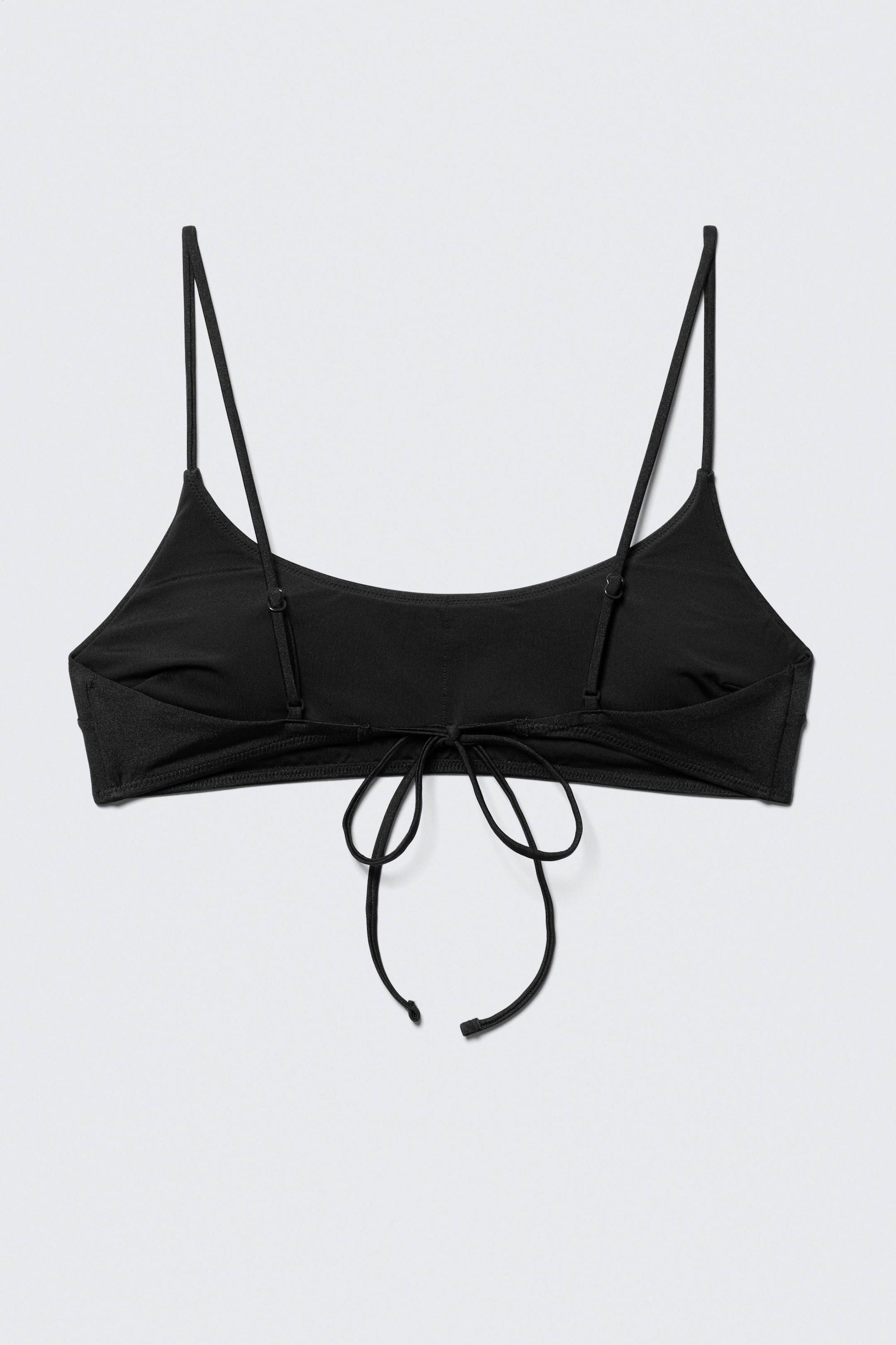 Black - Padded Tie Bikini Top - 4