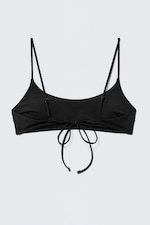Black - Padded Tie Bikini Top - 4