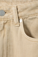 Light Sand - Rowe Super High Waisted Regular Straight Jeans - 1