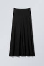 Black - Maxi Jersey Skirt - 3