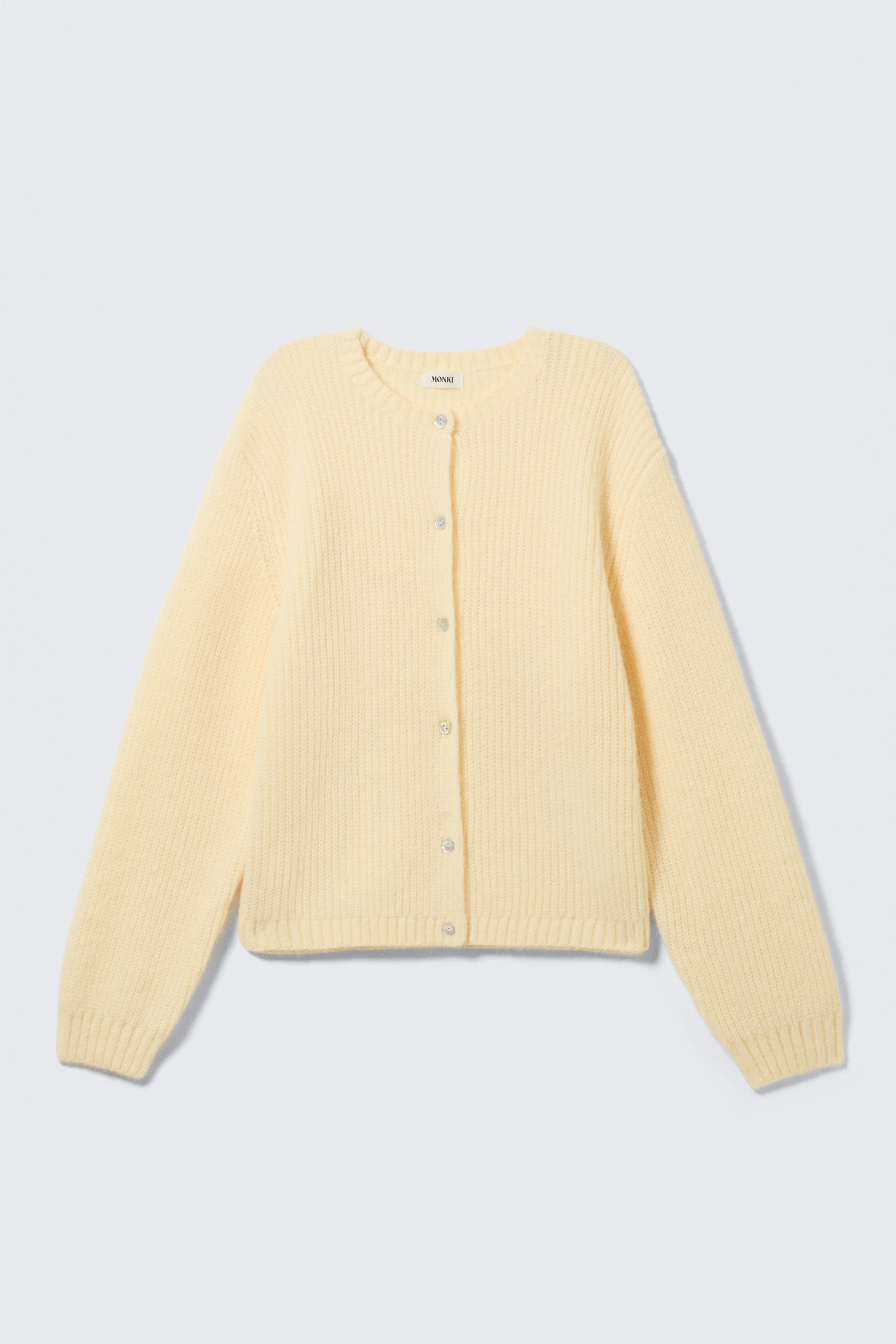 Soft Knitted Cardigan - Light Yellow/Light Orange/Beige