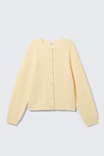Light Yellow - Soft Knitted Cardigan - 3