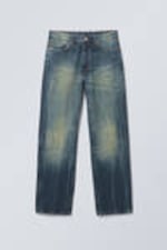 Gasoline Blue - Medium Blue - Galaxy Loose Straight Leg Jeans - 11
