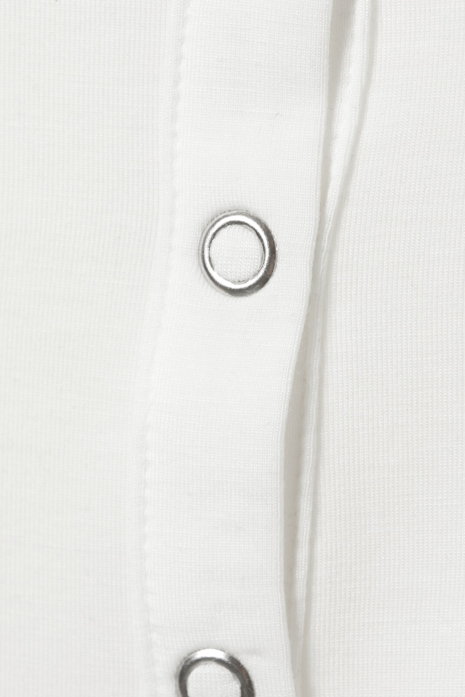 Fitted Long-Sleeved Henley Top - White - 3
