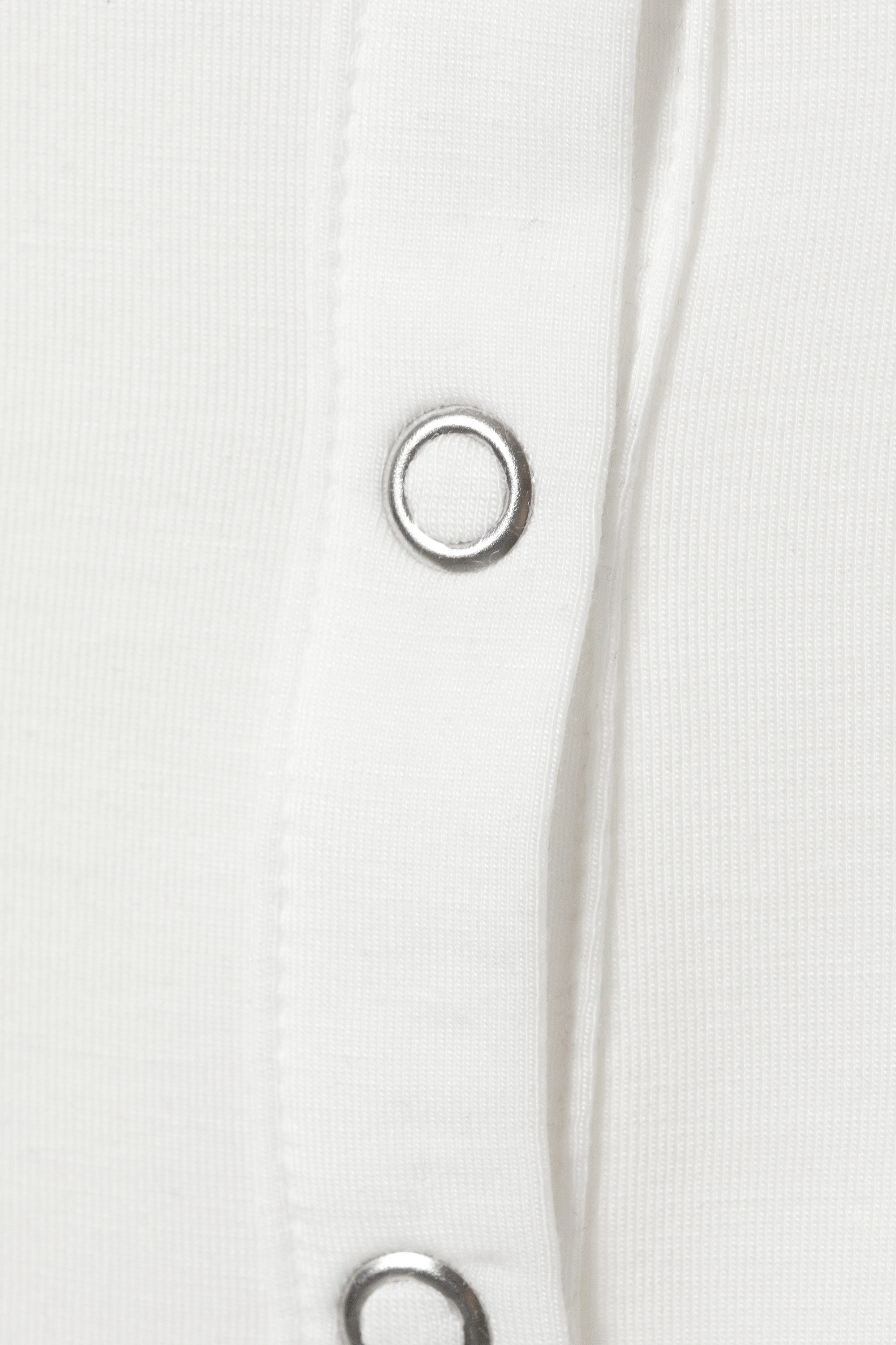 White - Fitted Long-Sleeved Henley Top - 5