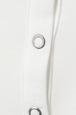 Weiß - Schmal geschnittenes Henley-Longsleeve - 1