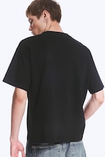 Schwarz - 3er-Pack T-Shirts mit lockerem Boxy Fit - 2
