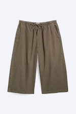 Dark Mole - Low Rise Loose Cropped Trousers - 0