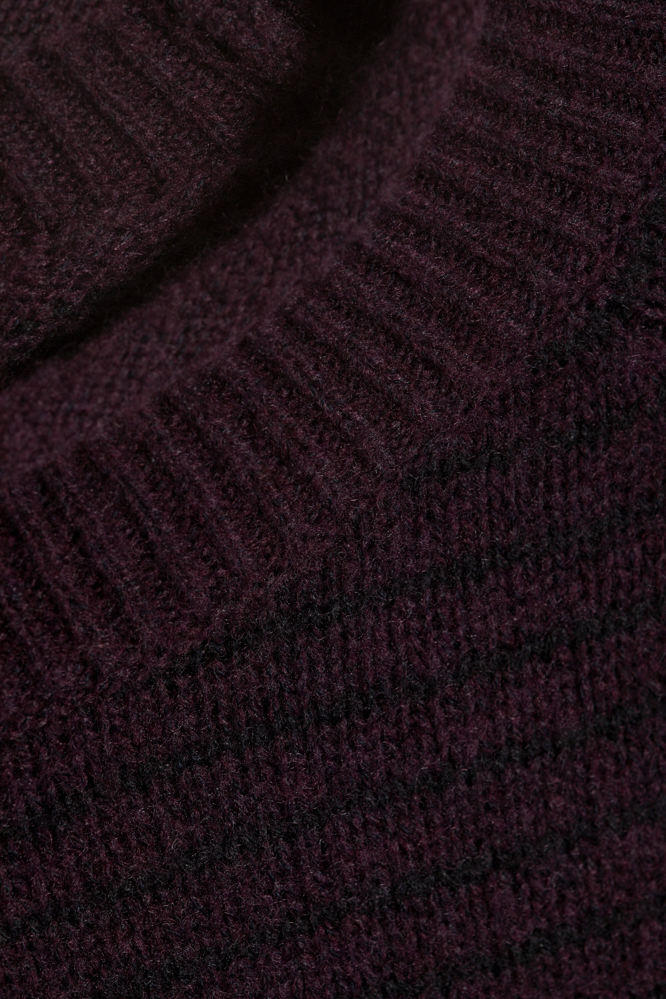 Striped Dark Purple - Avslappnad jumper i ullmix - 5