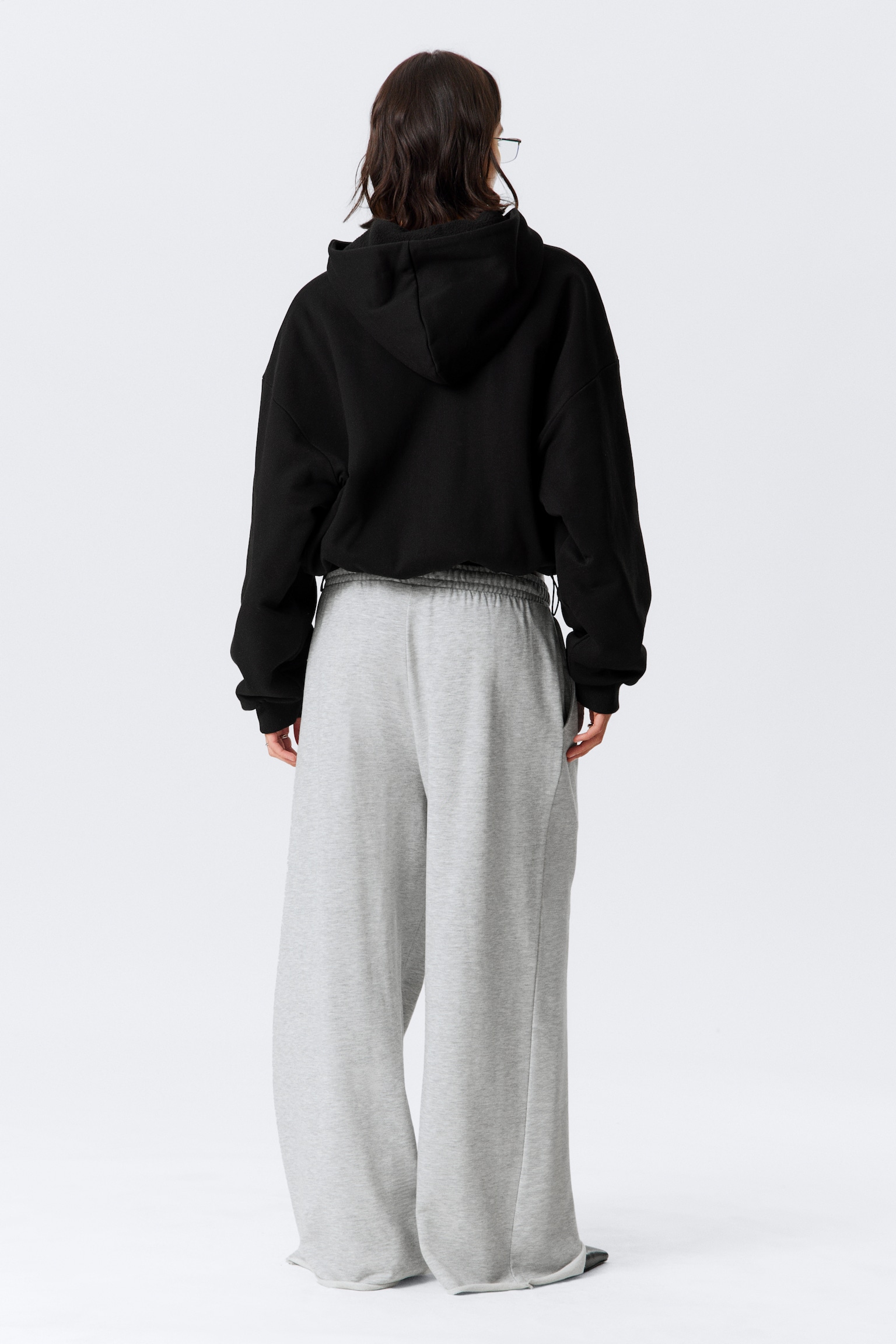 Oversized vida terry-sweatpants - Gråmelerad - 5