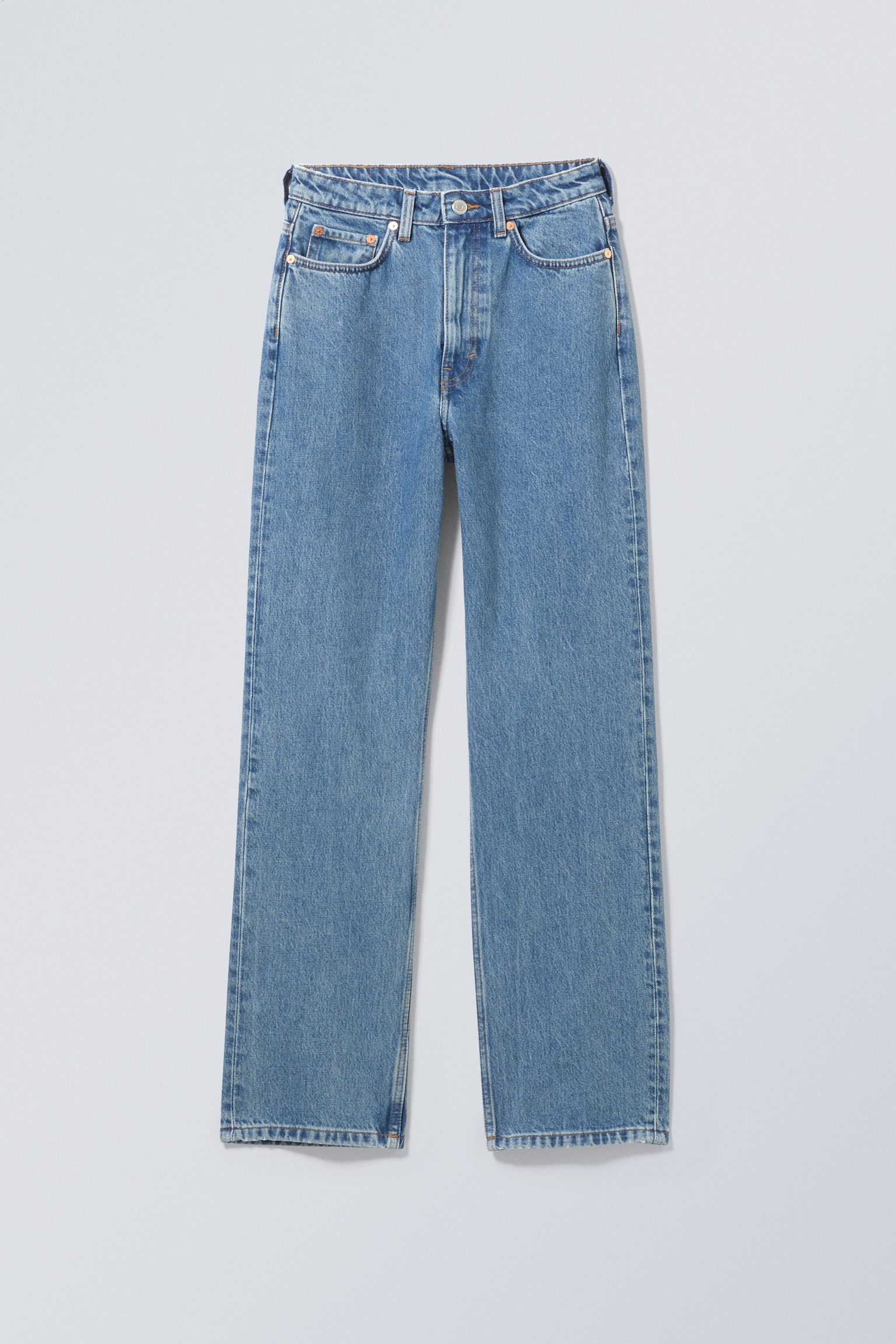 Rowe Super High Waisted Regular Straight Leg Jeans - 90s Blue - Medium Blue/Compact Blue - Dark Blue/Port Blue - Light Blue/Echo Black - Black - 2