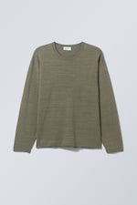 Khaki - Krille Regular Linen Mix Sweater - 0