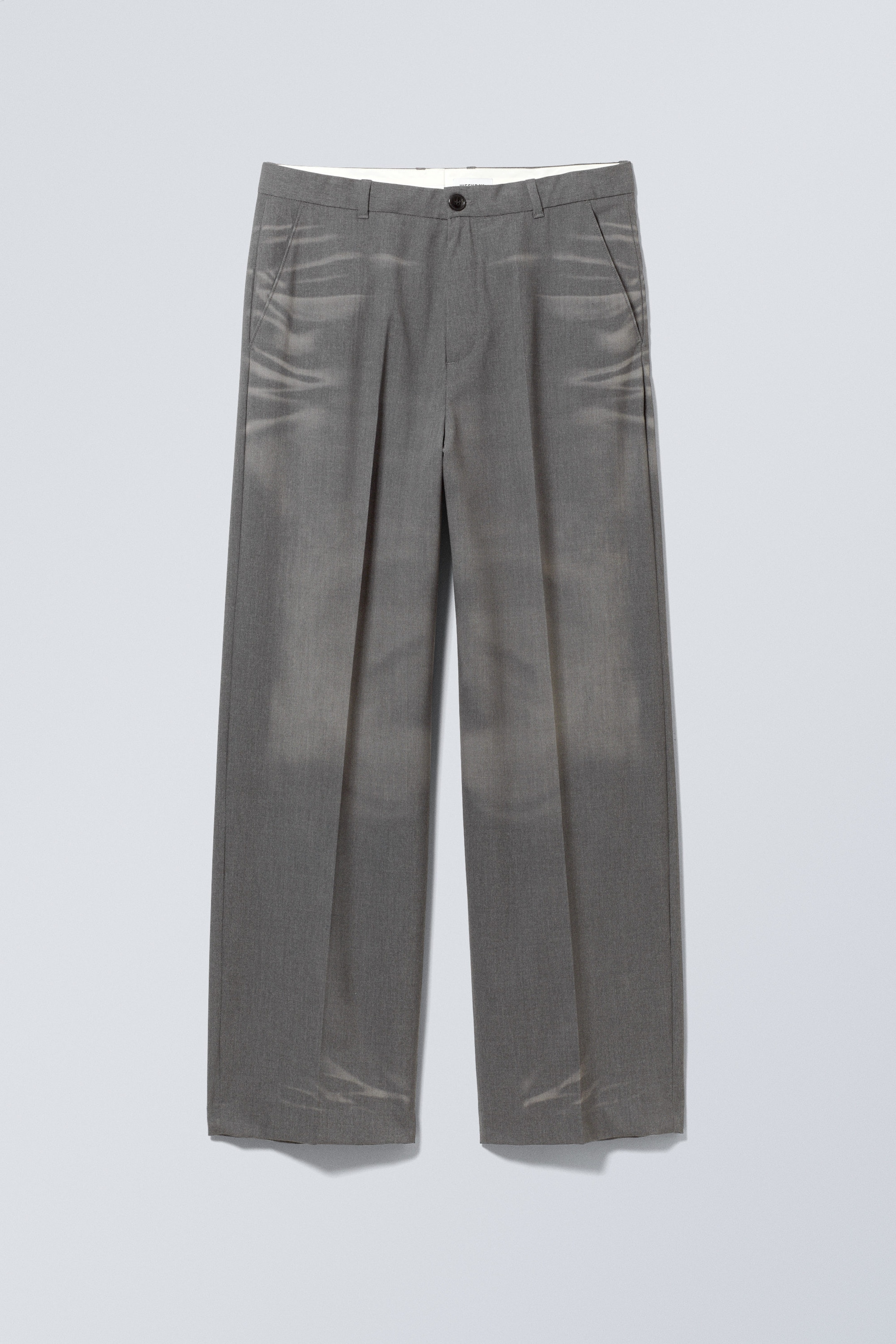 Dusty Grey - Loose Fit Suit Trousers - 0