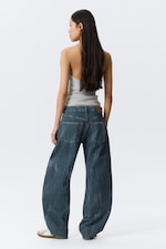 Gnarly Blue - Medium Blue - Abell Mid Rise Regular Barrel Leg Jeans - 3