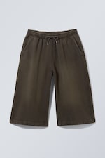 Dunkelgrau gewaschen - Gewaschene, weite Skatershorts Astro - 0