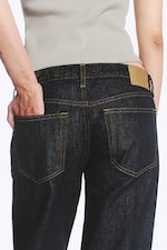 Blue Rinse - Dark Blue - Aura Low Rise Relaxed Bootcut Jeans - 4