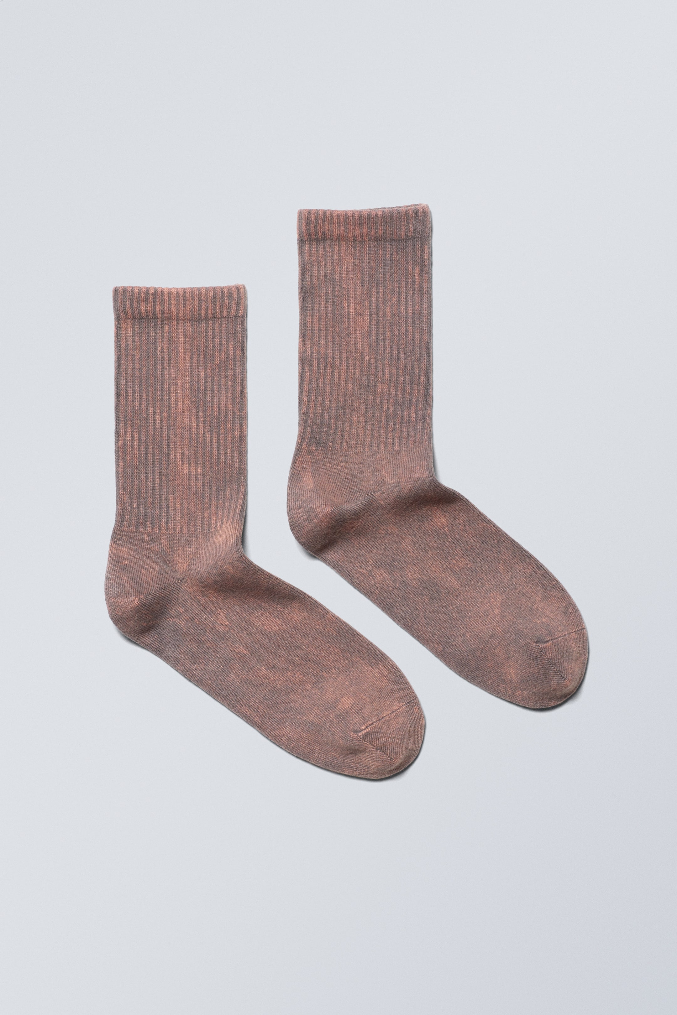 Washed Brown - Washed Print Sport Socks - 0