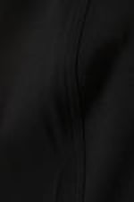 Black Asymmetric Neck One-Shoulder Fully Pleated