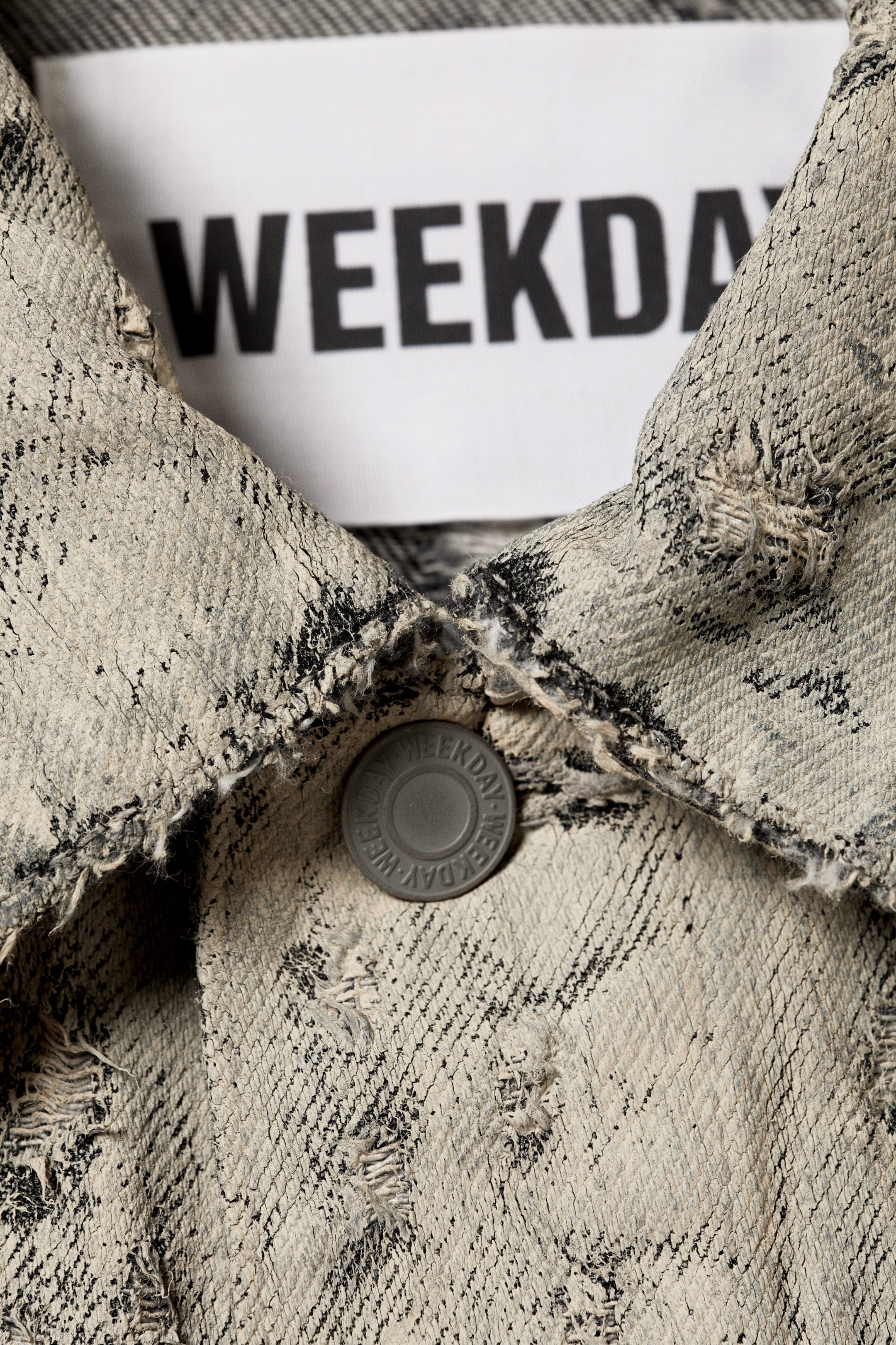 Kalzium Distressed - Rodeo - Denim-Truckerjacke in starkem Used-Look - 2