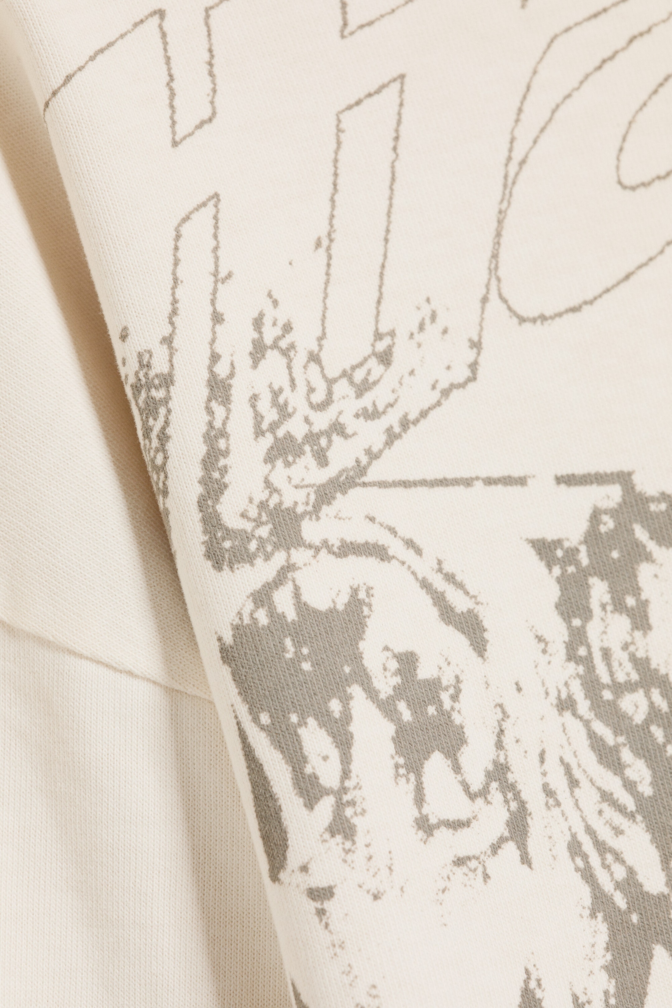 Helles Maulwurfsgrau - Skizze - Kastiges Langarmshirt mit Grafikprint - 5