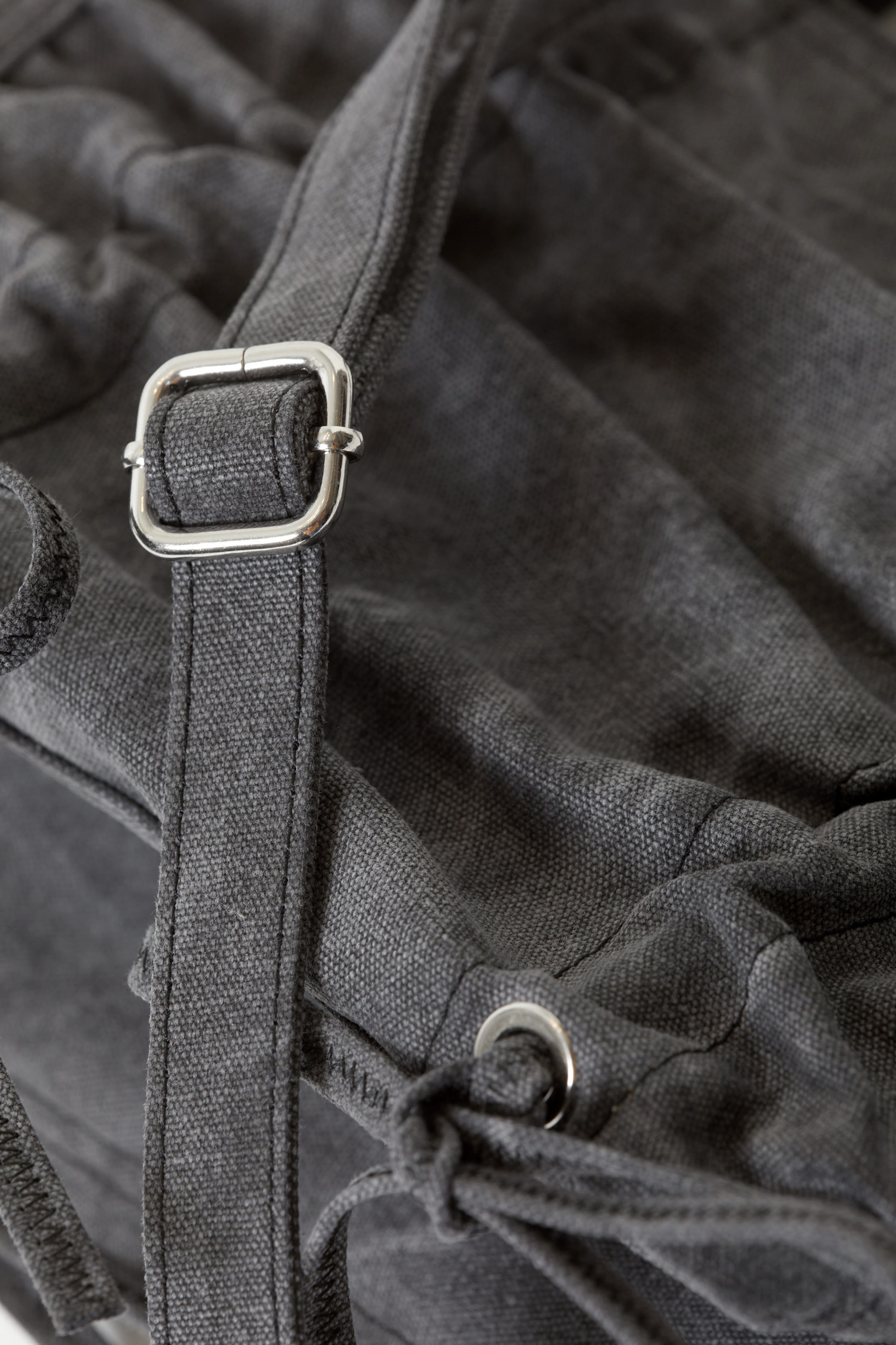 Washed Grey - Canvas Bow Bag - 3