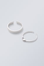 Silver - Leona Toe Ring Set - 0