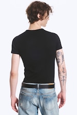 Black - Ribbed classic T-shirt - 2
