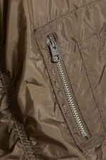 Zacht taupe - Slim ruches peplum bomberjack - 5